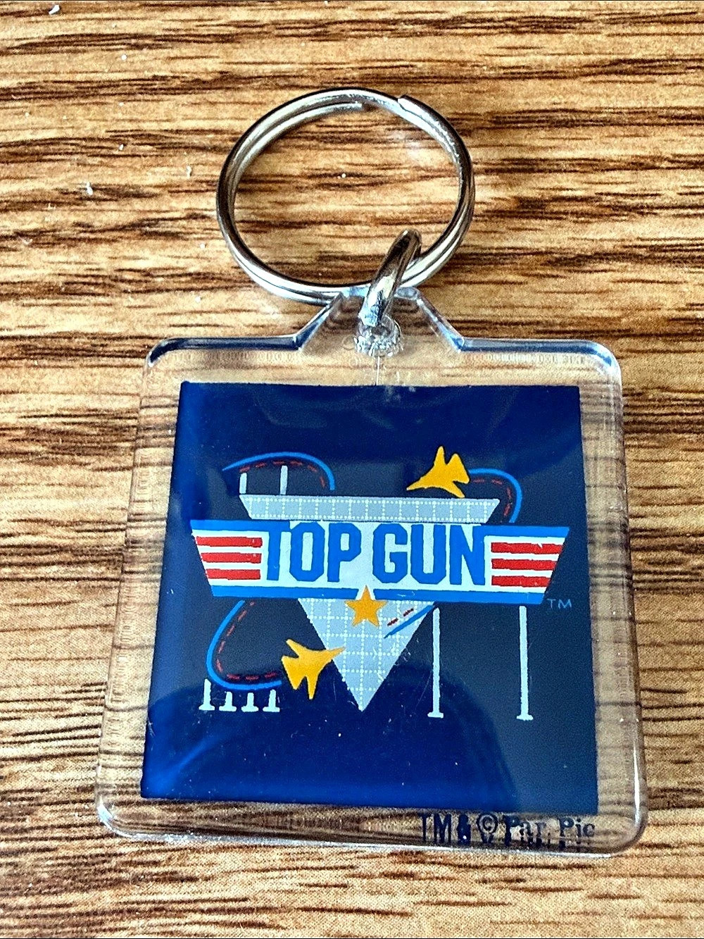 Collectors Item Kings Island Top Gun Roller Coaster Keychain early 1993